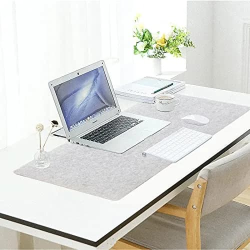 DAWNTREES Non-Slip Felt Desk Mat 90cm x 40cm (36"x16") | Protects Desks from Scratches and Spills thumbnail 8