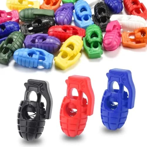 CooBigo Plastic Cord Lock Stopper 50 pcs | Spring Toggle for Paracord & Shoelaces thumbnail 1