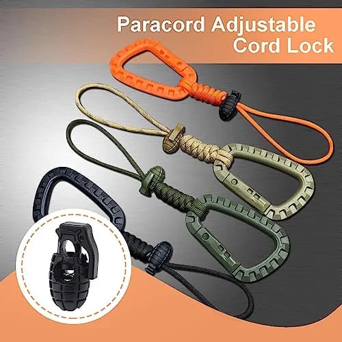CooBigo Plastic Cord Lock Stopper 50 pcs | Spring Toggle for Paracord & Shoelaces thumbnail 3