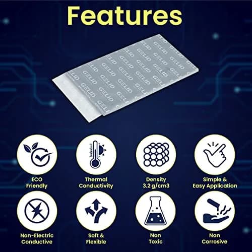 Gelid Solutions GP-Extreme 12W/mK Thermal Pad 80x40x0.5mm (2-Pack) | High Conductivity for GPUs, Laptops, Consoles thumbnail 2