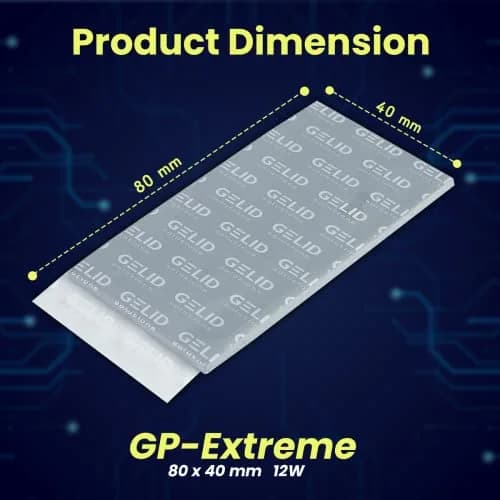 Gelid Solutions GP-Extreme 12W/mK Thermal Pad 80x40x0.5mm (2-Pack) | High Conductivity for GPUs, Laptops, Consoles thumbnail 3