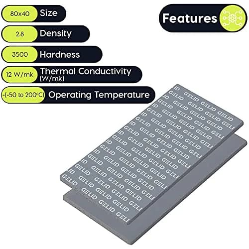 Gelid Solutions GP-Extreme 12W/mK Thermal Pad 80x40x1.5mm (2-Pack) | High Conductivity for GPUs, Laptops, Consoles thumbnail 5
