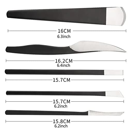 LOOKSEVEN Pedicure Knife Set 5 Pieces | Stainless Steel Ingrown Toenail Tools for Feet thumbnail 2