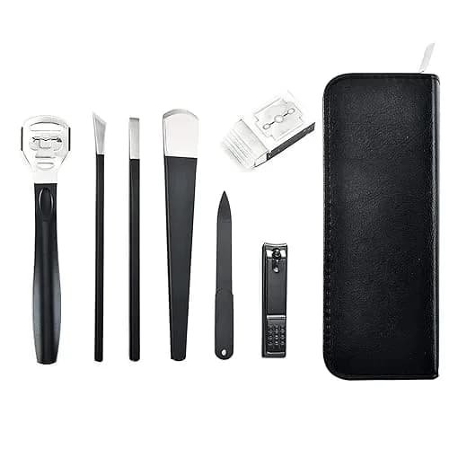 LOOKSEVEN Pedicure Knife Set 7 Pieces Stainless Steel | For Ingrown Toe Nails & Callus Removal thumbnail 1
