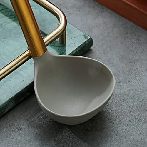 Berglander Gold Ladle | Non-stick Silicone Kitchen Ladle with Titanium Gold Handle (g. Ladle) | Dishwasher Safe thumbnail 5