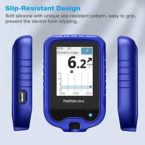 MEDMAX Silicone Case for Freestyle Libre 3 2 Reader | Navy Blue Protective Cover with Anti-Slip Grip thumbnail 5