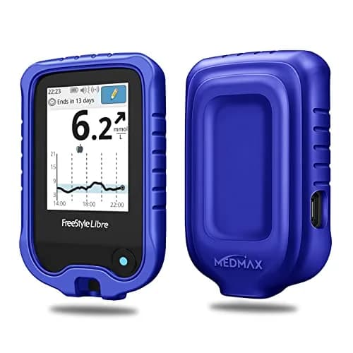 MEDMAX Silicone Case for Freestyle Libre 3 2 Reader | Navy Blue Protective Cover with Anti-Slip Grip thumbnail 1