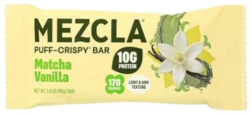 Mezcla Matcha Vanilla Snack Bars, 10g Plant Based Pea Protein Treat, 1 Ct. | Gluten Free & Vegan Protein Snack thumbnail 1
