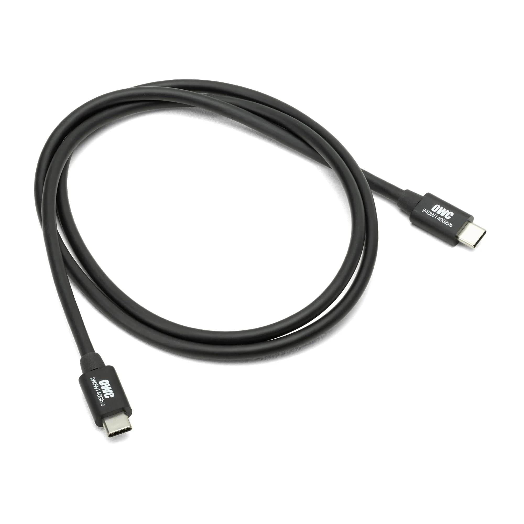 OWC Thunderbolt 4 USB-C Cable 40Gb/s 240W 0.72m (2.36 ft) | Certified for 8K Display & 240W Charging - main product image