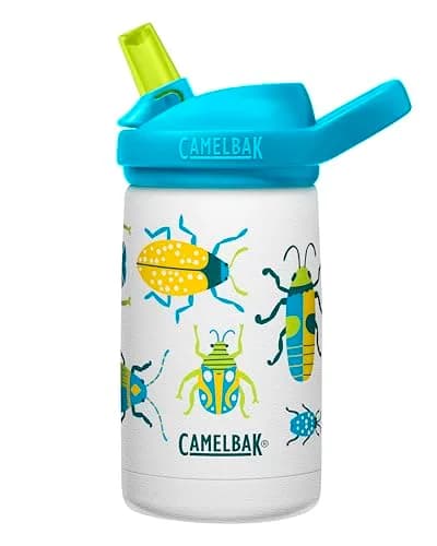 CamelBak Eddy+ Kids Stainless Steel Water Bottle 12oz (350ml) | Bugs! Animal Print thumbnail 1