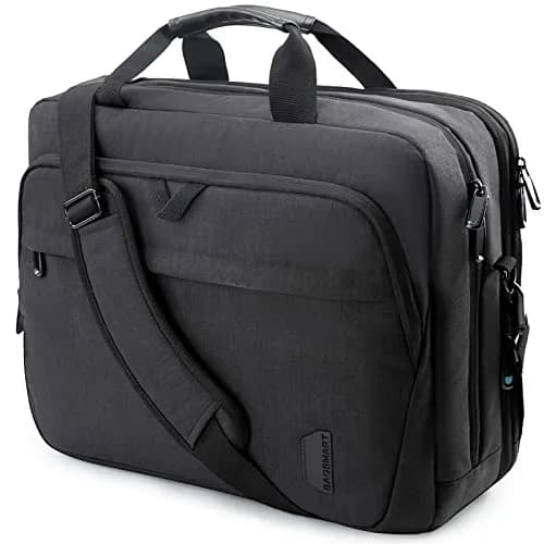 BAGSMART Expandable Laptop Briefcase for 18.4 Inch Laptops | Water-Resistant Business Travel Bag thumbnail 1
