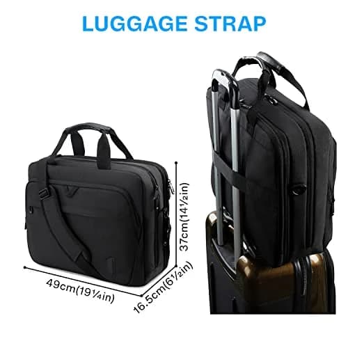BAGSMART Expandable Laptop Briefcase for 18.4 Inch Laptops | Water-Resistant Business Travel Bag thumbnail 7