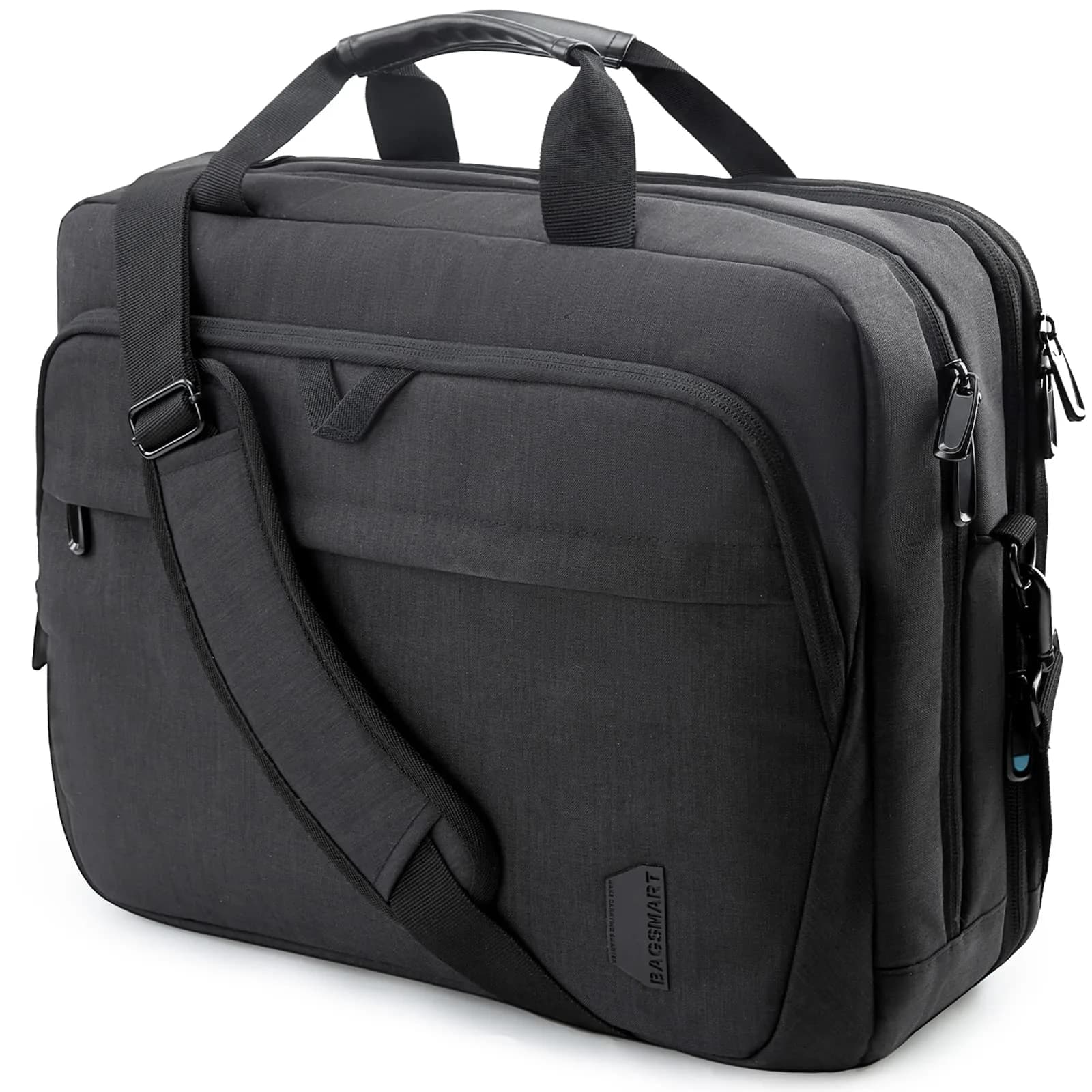 BAGSMART Expandable Laptop Briefcase for 18.4 Inch Laptops | Water-Resistant Business Travel Bag
