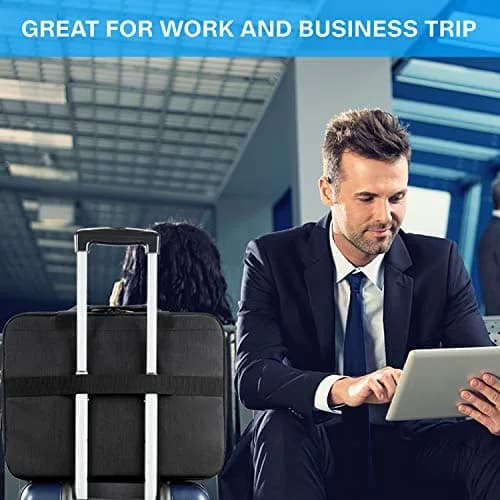 BAGSMART Expandable Laptop Briefcase for 18.4 Inch Laptops | Water-Resistant Business Travel Bag thumbnail 2