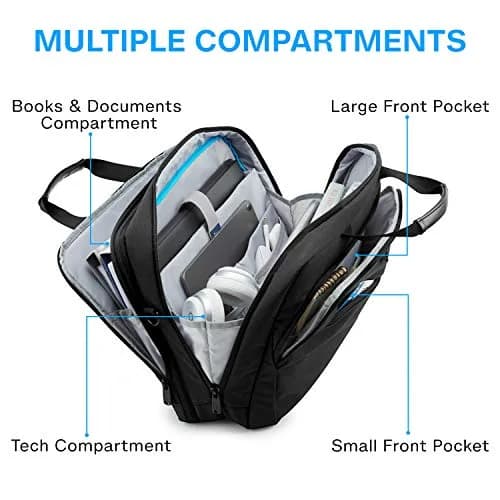 BAGSMART Expandable Laptop Briefcase for 18.4 Inch Laptops | Water-Resistant Business Travel Bag thumbnail 3