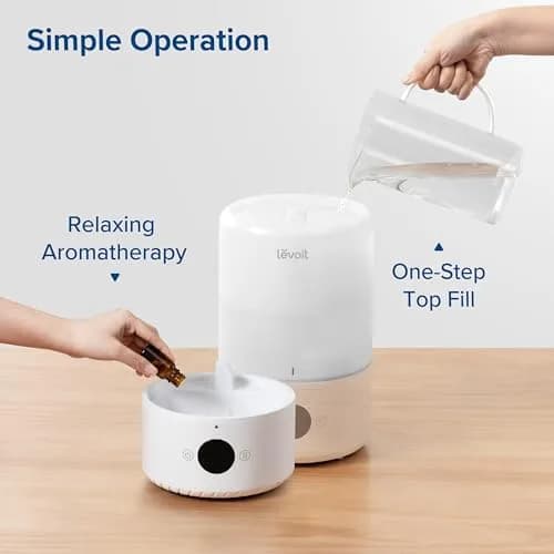 Levoit Smart Cool Mist Humidifier for Bedroom with Sensor, 3L | 25-Hour Runtime, App Control, Quiet Operation thumbnail 6