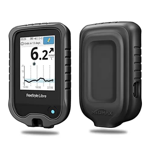 MEDMAX Silicone Case for Freestyle Libre 3 2 Reader | Black Protective Cover with Anti-Slip Grip thumbnail 1