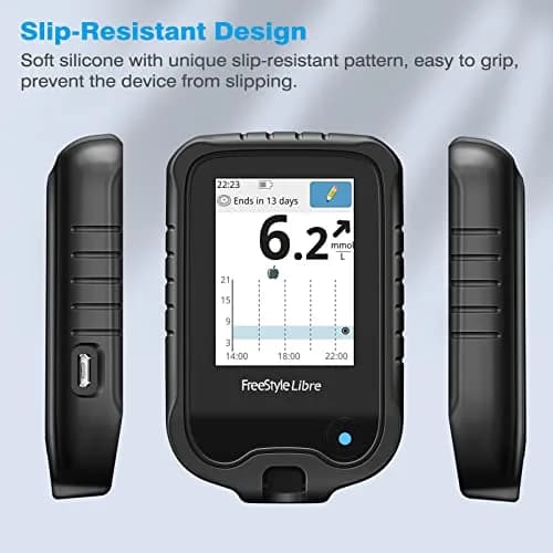 MEDMAX Silicone Case for Freestyle Libre 3 2 Reader | Black Protective Cover with Anti-Slip Grip thumbnail 5