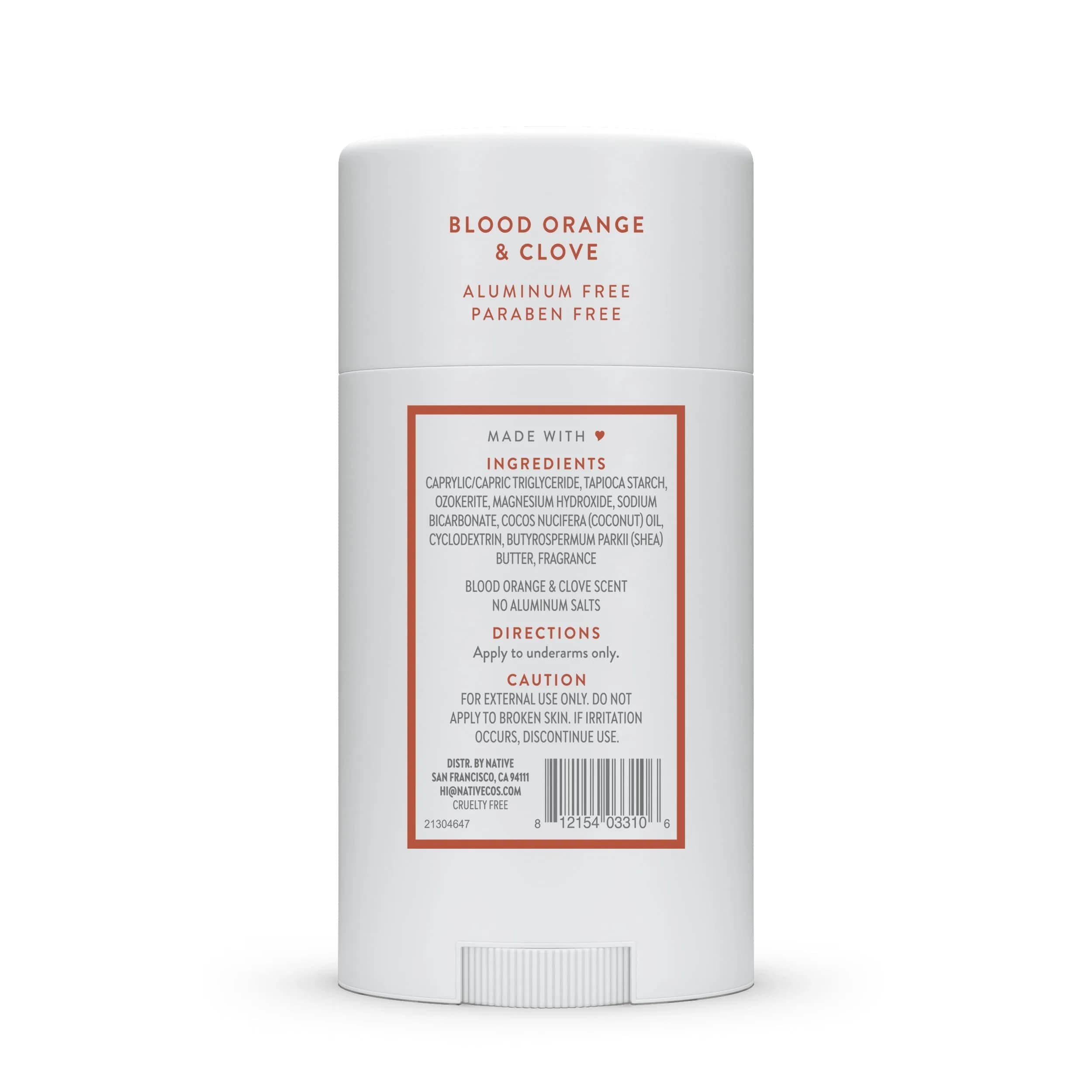Native Aluminum-Free Deodorant, Blood Orange & Clove 75g (2.65 oz) | 72-Hour Odor Control with Shea Butter & Coconut Oil - view 9