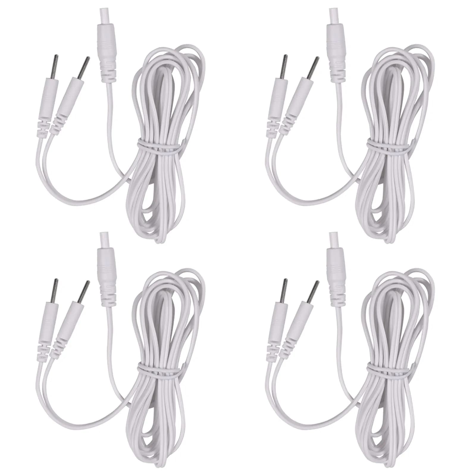 LiteTour 4 Count TENS Wires Lead Cables 160cm | Premium Quality for Electrotherapy — 4 Pieces
