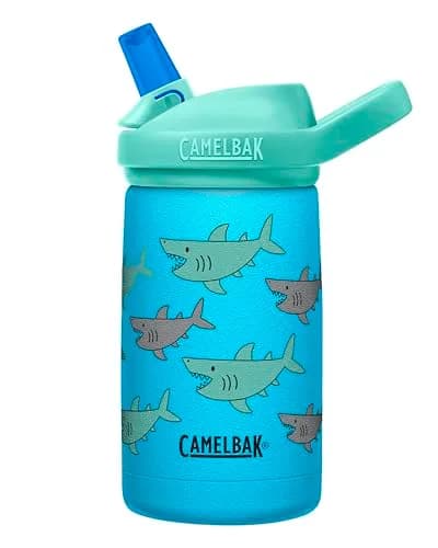 CamelBak Eddy+ Kids Stainless Steel Water Bottle 12oz (350ml) | School of Sharks thumbnail 1