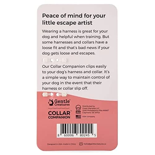 Gentle Creatures Collar Companion Mini Dog Safety Backup Clip 12cm (4.7in) | Prevents Escapes for Small Dogs thumbnail 2