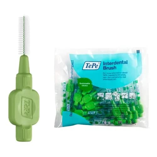 TePe Interdental Brushes Original Size 5 (0.8mm) | 20 Green Brushes | Dentist-Recommended for Healthy Gums thumbnail 1