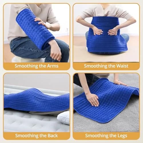 Siinsay 33" x 17" Extra Large Heat Pad for Back Shoulders | 6 Heat Levels, Fast Heating, Soft Micro Plush, Auto Shut-Off thumbnail 4