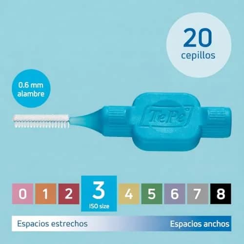 TePe Original Interdental Brushes Size 5-0.8mm | 20 Count (Blue) | Dermatologist Tested Hypoallergenic Toothbrush thumbnail 2