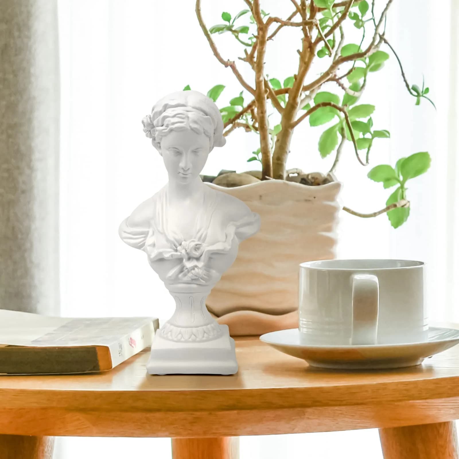 Norrclp Greek Statue of Venus Goddess Bust 21.8 cm (8.6in) | Classic Roman Head Sculpture for Home Decor - view 5