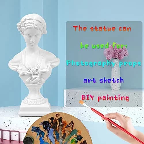 Norrclp Greek Statue of Venus Goddess Bust 21.8 cm (8.6in) | Classic Roman Head Sculpture for Home Decor thumbnail 7