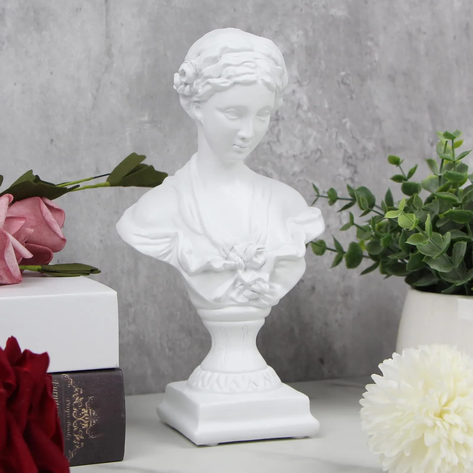 Norrclp Greek Statue of Venus Goddess Bust 21.8 cm (8.6in) | Classic Roman Head Sculpture for Home Decor - view 8