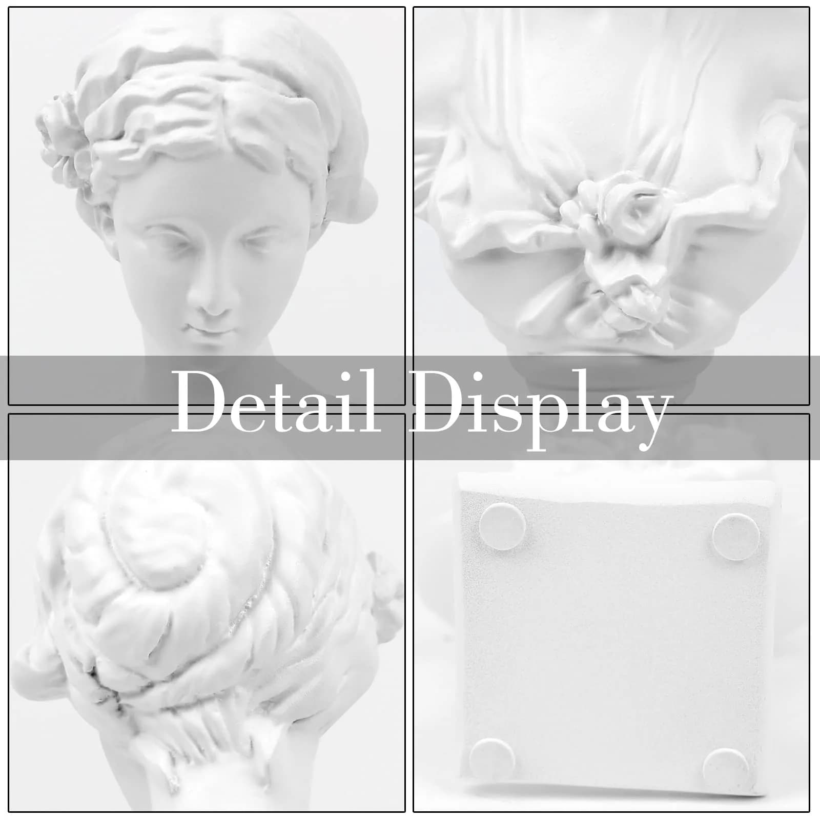Norrclp Greek Statue of Venus Goddess Bust 21.8 cm (8.6in) | Classic Roman Head Sculpture for Home Decor - view 3