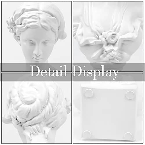 Norrclp Greek Statue of Venus Goddess Bust 21.8 cm (8.6in) | Classic Roman Head Sculpture for Home Decor thumbnail 3