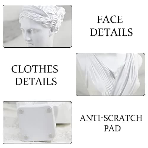 Norrclp Greek Statue of Diana Head Bust 31.75cm (12.5in) | Classic Roman Sculpture for Home Decor thumbnail 8