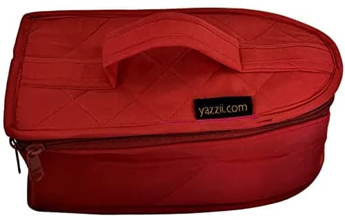 Yazzii Iron Storage Case - Travel Iron Holder with Handle & Zipper Closure - Dustproof & Easy to Carry Red | Compact Craft Iron Organizer thumbnail 2