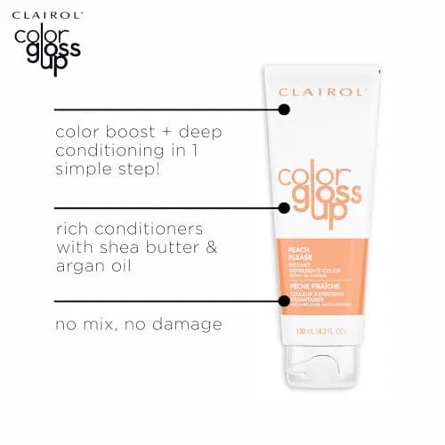 Clairol Color Gloss Up Temporary Hair Dye, Peach Please Hair Color 126ml (4.3 Fl Oz) | Vibrant Tones & Shine thumbnail 4