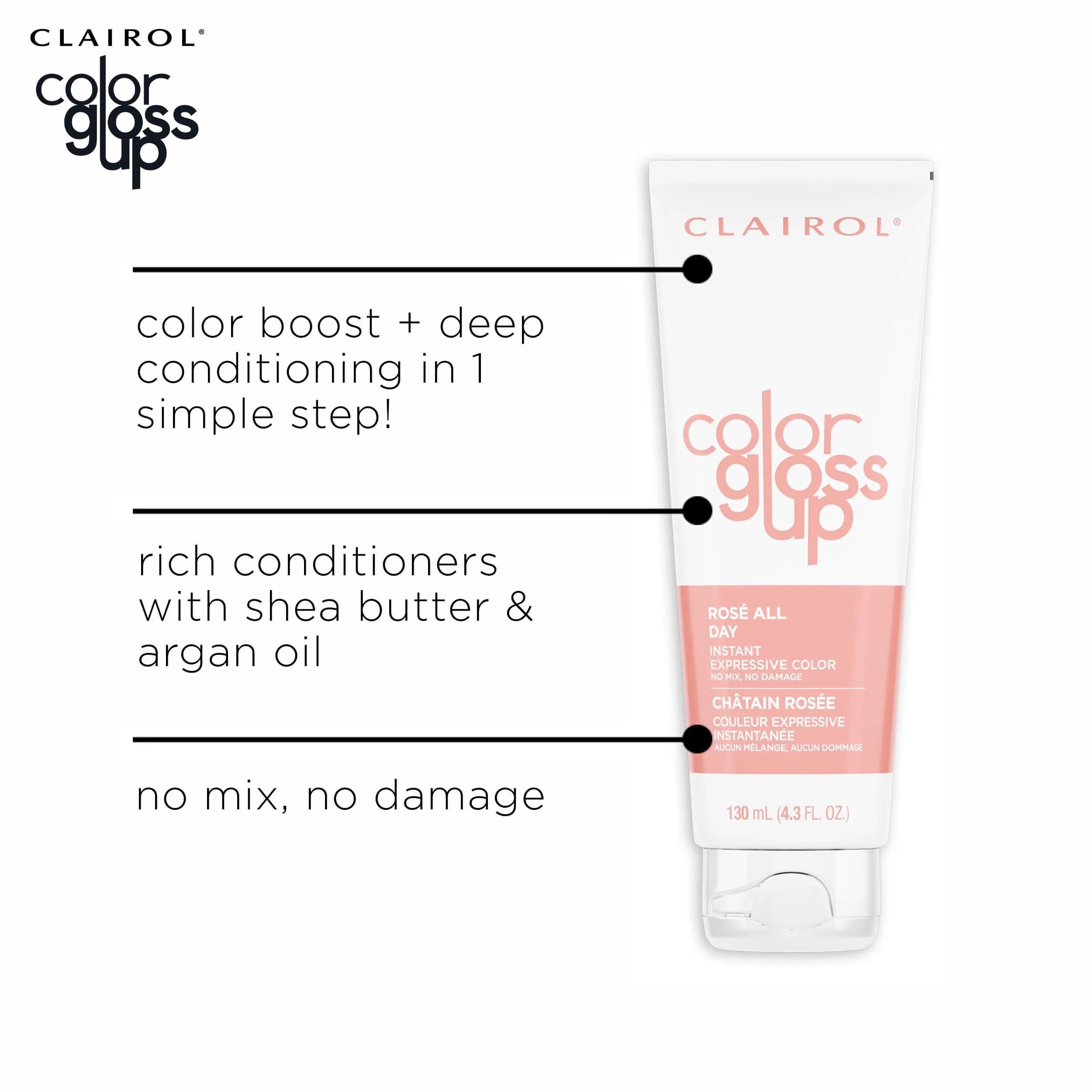 Clairol Color Gloss Up Temporary Hair Dye, Rosé All Day Hair Color, 125ml (4.3 Fl Oz) | Vibrant Rosé Tone & Shine - view 4