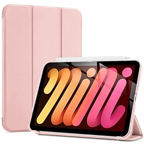 ProCase Smart Case for iPad mini 7 A17 Pro 2024/Mini 6 2021 8.3" -Pink | Slim, Protective & Supports Apple Pencil thumbnail 1