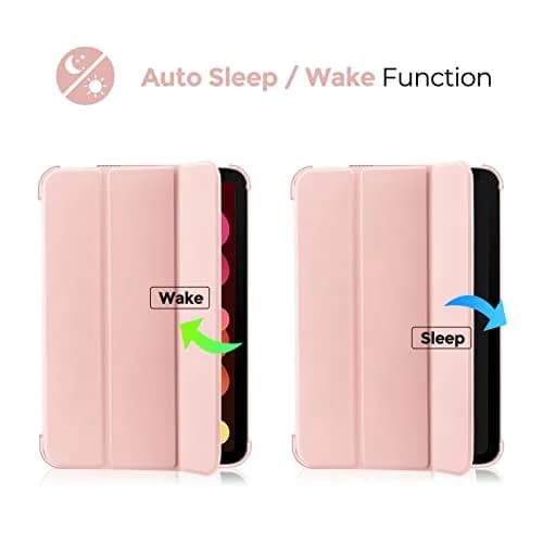 ProCase Smart Case for iPad mini 7 A17 Pro 2024/Mini 6 2021 8.3" -Pink | Slim, Protective & Supports Apple Pencil thumbnail 8