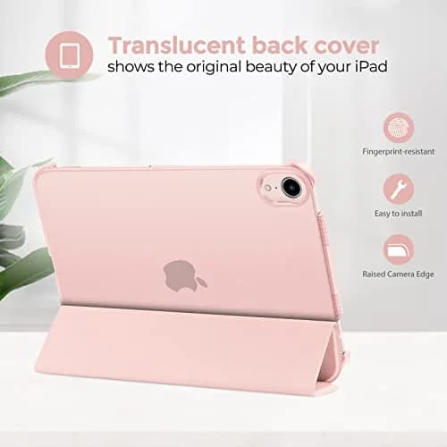ProCase Smart Case for iPad mini 7 A17 Pro 2024/Mini 6 2021 8.3" -Pink | Slim, Protective & Supports Apple Pencil thumbnail 3