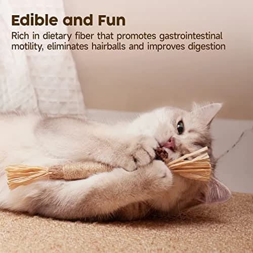 Potaroma Natural Silvervine Sticks Cat Toys 3 Pack | Catnip Blend Chew Toys for Dental Care thumbnail 3