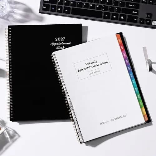Indeme 2027 Appointment Book | Daily Hourly Planner, 9" x 11", Colorful Tabs, Lay-Flat Design thumbnail 9