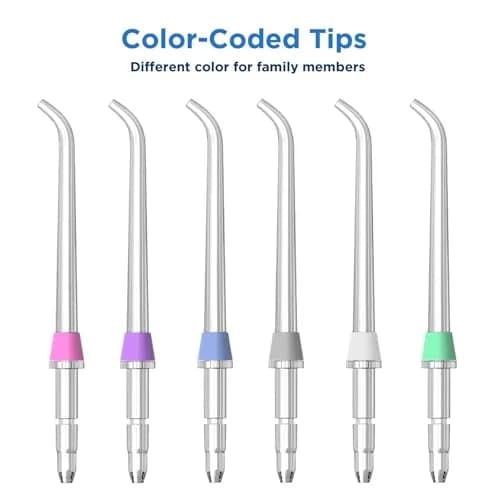 FreFeel Replacement Water Flosser Tips for Waterpik - 6 Classic Jet Tips | Compatible with Most Waterpik Models thumbnail 4