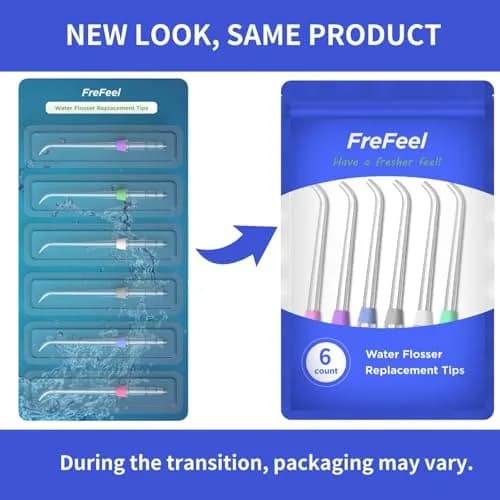 FreFeel Replacement Water Flosser Tips for Waterpik - 6 Classic Jet Tips | Compatible with Most Waterpik Models thumbnail 6