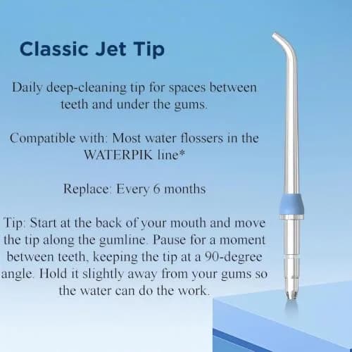 FreFeel Replacement Water Flosser Tips for Waterpik - 6 Classic Jet Tips | Compatible with Most Waterpik Models thumbnail 3
