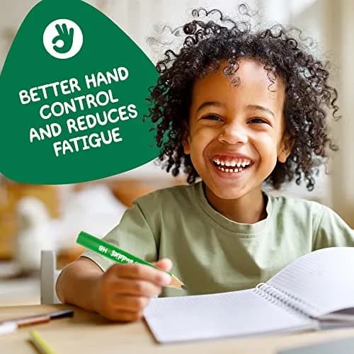 Pencil Buddies Short Jumbo Kids Pencils 3.5 inch (8.9 cm) | Triangle Grip, HB Lead, 14-Piece Set with Sharpener thumbnail 6