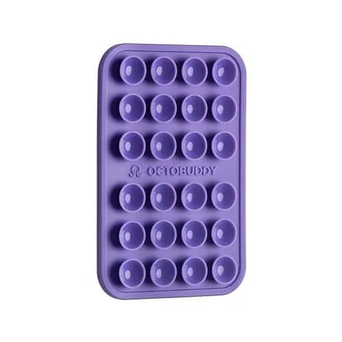 OCTOBUDDY Classic Silicone Suction Phone Mount, Wisteria | Hands-Free Content Creation for iPhone & Android thumbnail 1
