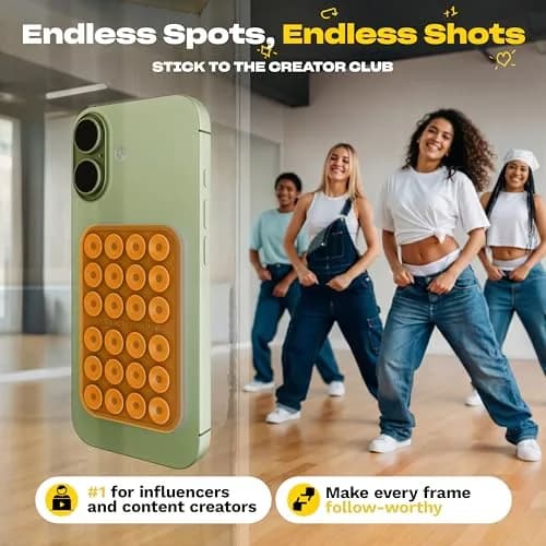OCTOBUDDY Classic Silicone Suction Phone Mount, Wisteria | Hands-Free Content Creation for iPhone & Android thumbnail 6