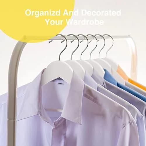 Uinicor White Wooden Hangers 30 Pack Slim Coat Hangers for Closet with Smooth Finish, Shirt, Suit, Dress, Heavy Duty Clothes Hanger thumbnail 4